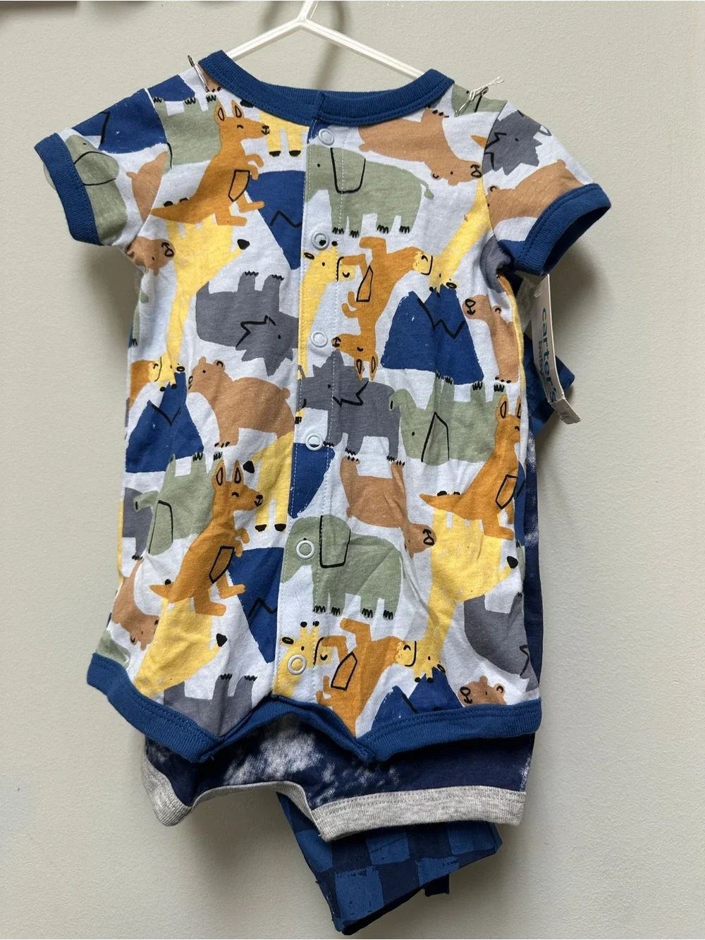 New Carter's boys 3 piece Short-Sleeve Romper bundle
